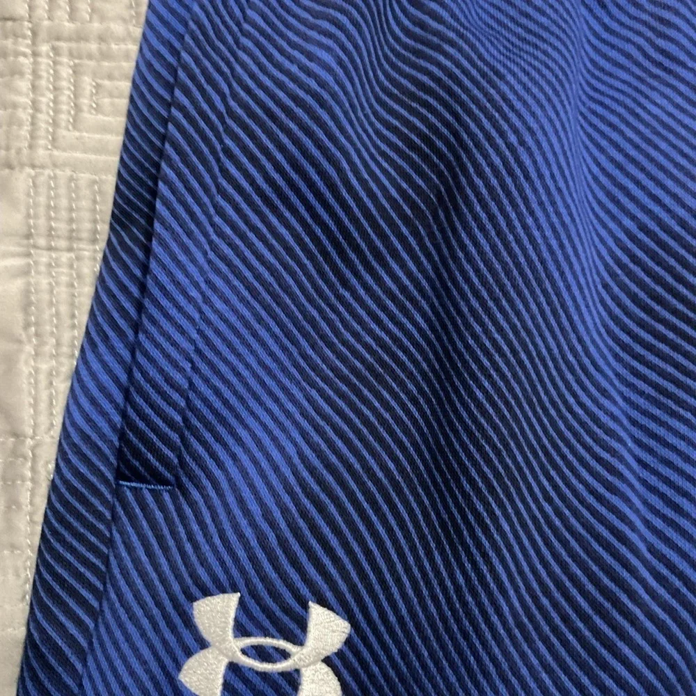 Under Armour Boys' Rival Fleece Blue/Black Printed Joggers Size Youth Large NWT